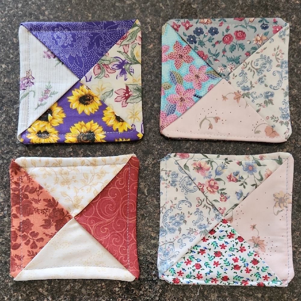 Floral Patchwork Coasters Set
